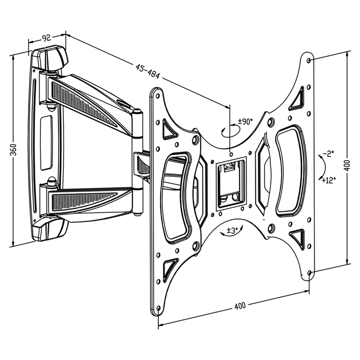 TV Konzol TM Electron 26"-50" 30 Kg